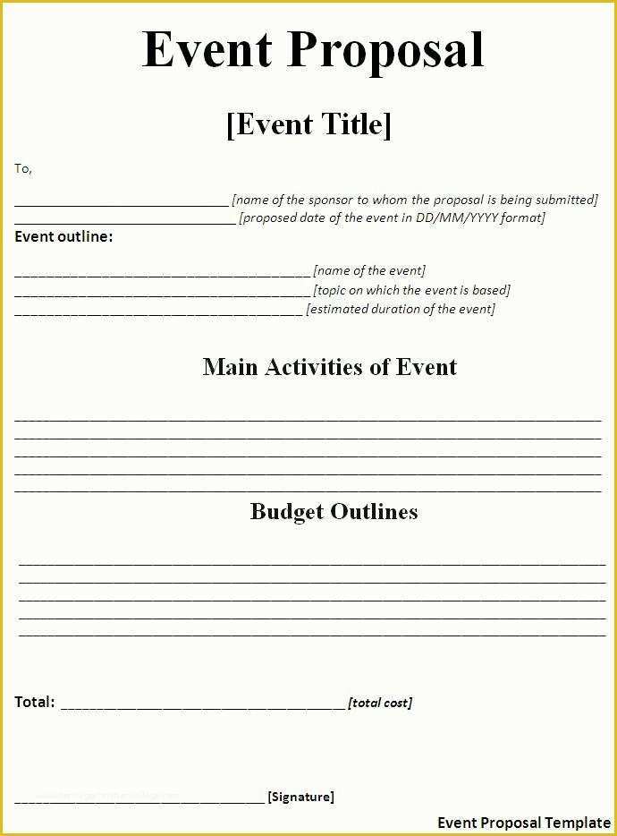 Free Creative Proposal Template Of Craft the Perfect event Proposal Template now