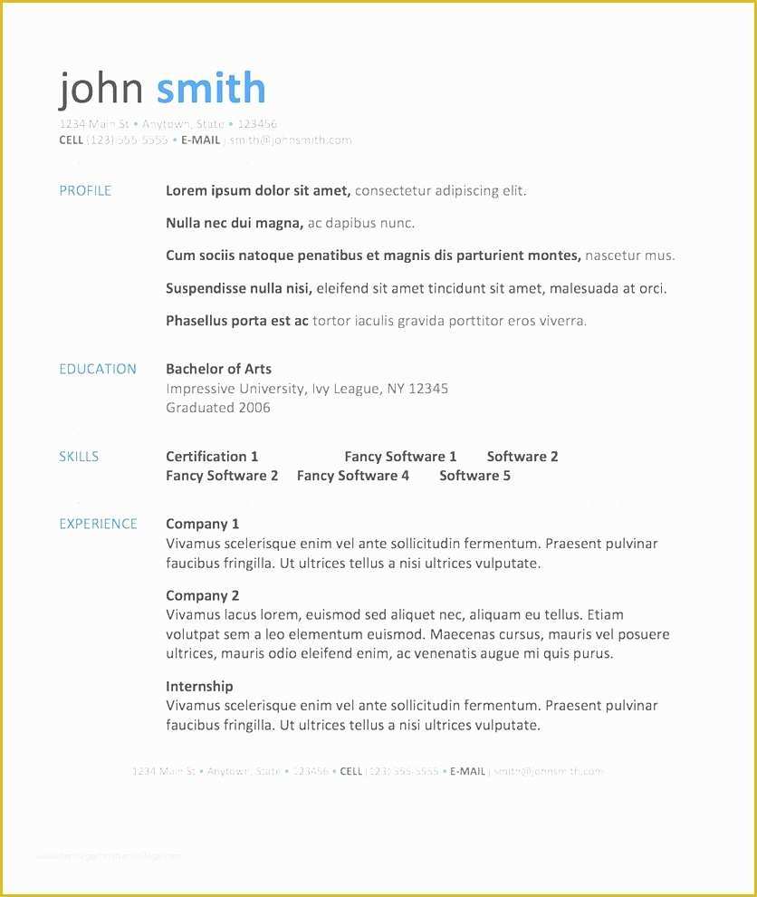 Free Creative Resume Template Doc Of formal Resume Template format Sample Financial Statement