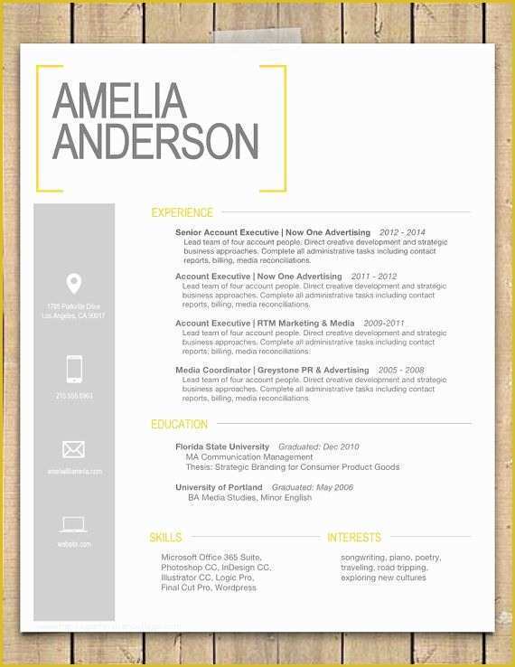 Free Creative Resume Template Doc Of Resume Template the "sara"