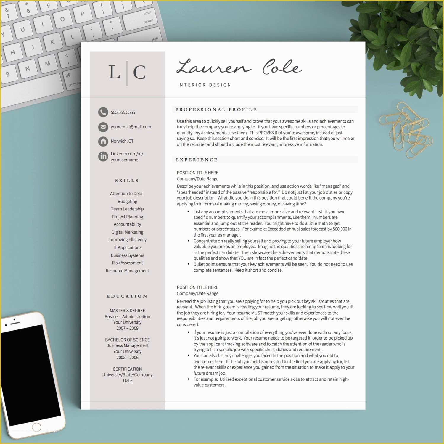 Free Creative Resume Templates for Mac Of Creative Resume Template for Word & Pages 1 2 and 3 Page