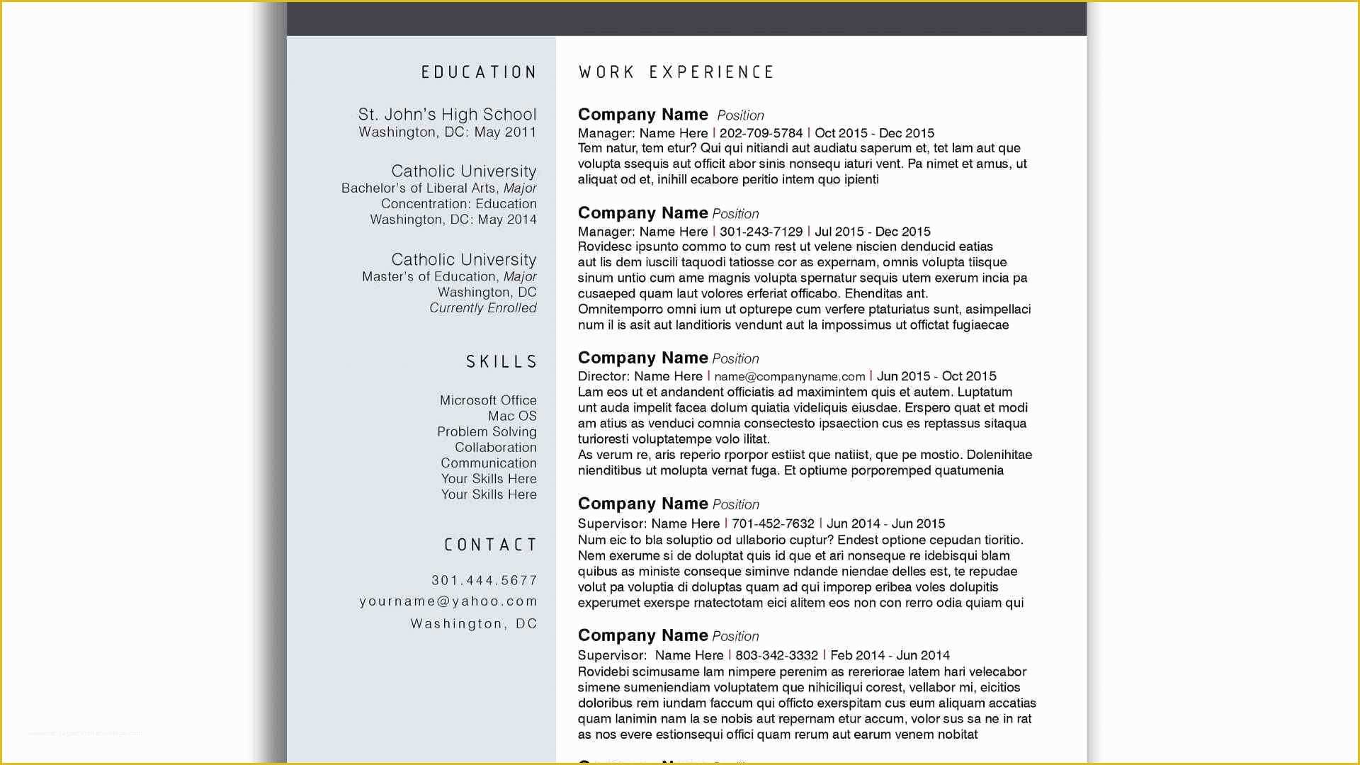 Free Creative Resume Templates for Mac Of Free Creative Resume Templates for Mac Elegant Mac Resume