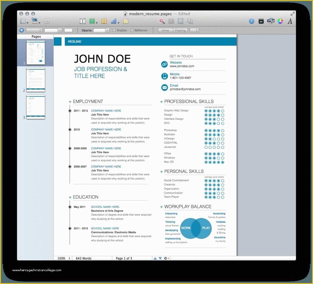 Free Creative Resume Templates for Mac Of Free Resume Templates Mac Pages Creative for Download Ipad
