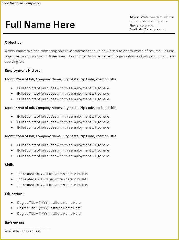 Free Creative Resume Templates for Mac Of Template for Resume Download Free Resume Template Download