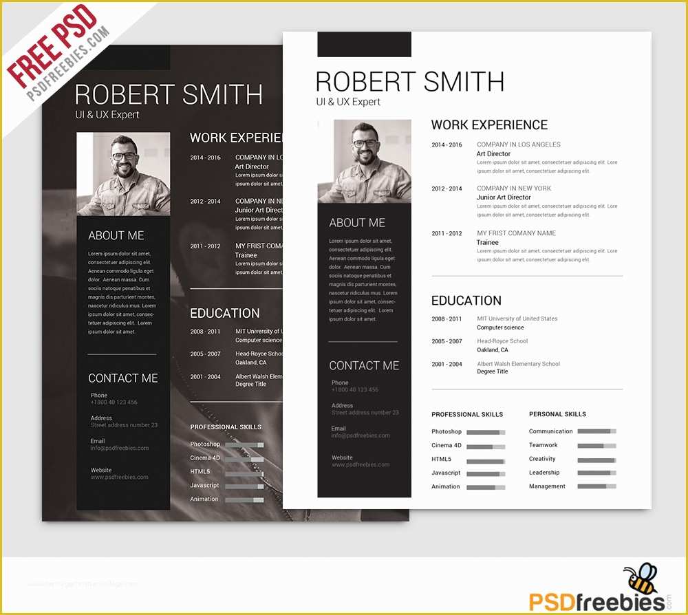 Free Creative Resume Templates Free Download Of 25 Best Free Resume Cv Templates Psd Download