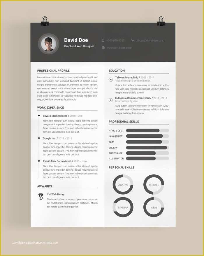 Free Creative Resume Templates Free Download Of 30 Free & Beautiful Resume Templates to Download Hongkiat