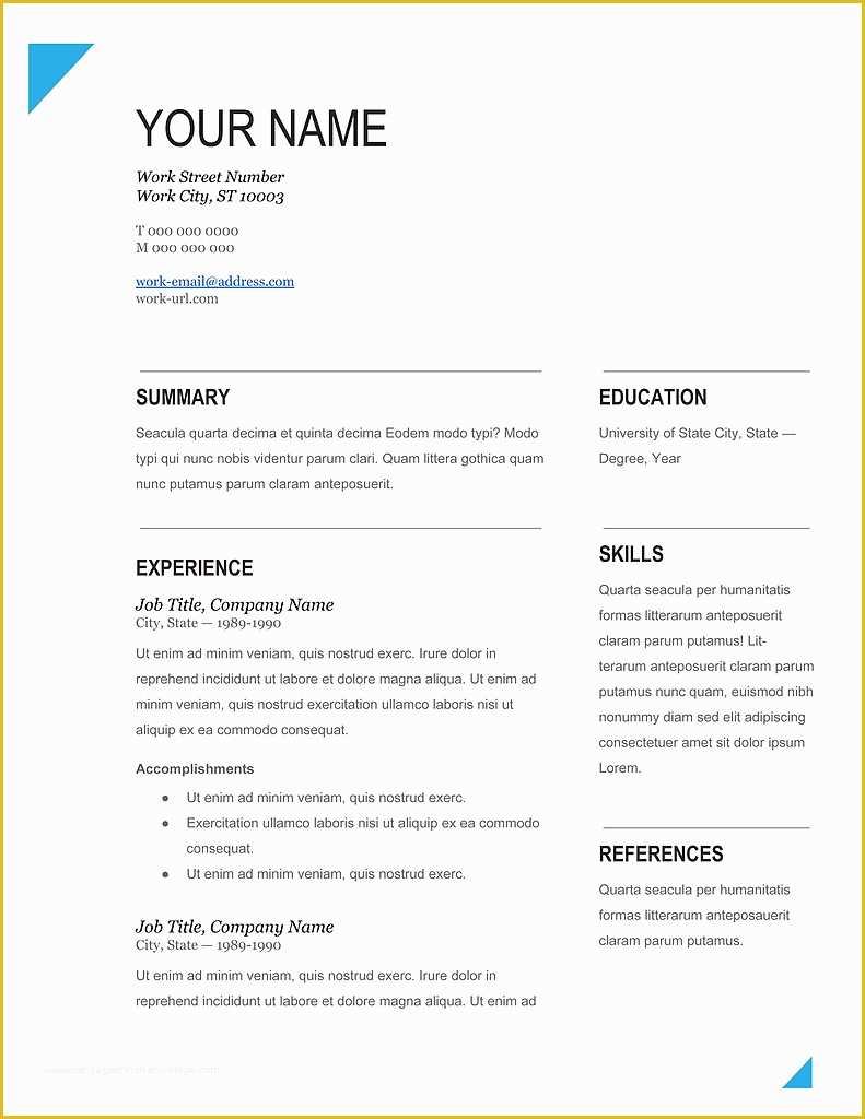 Free Creative Resume Templates Free Download Of Cv Template 2014 Download