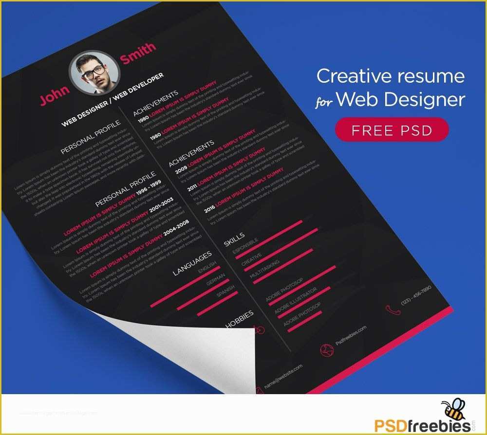 Free Creative Resume Templates Free Download Of Download Free Creative Resume for Web Designer Psd
