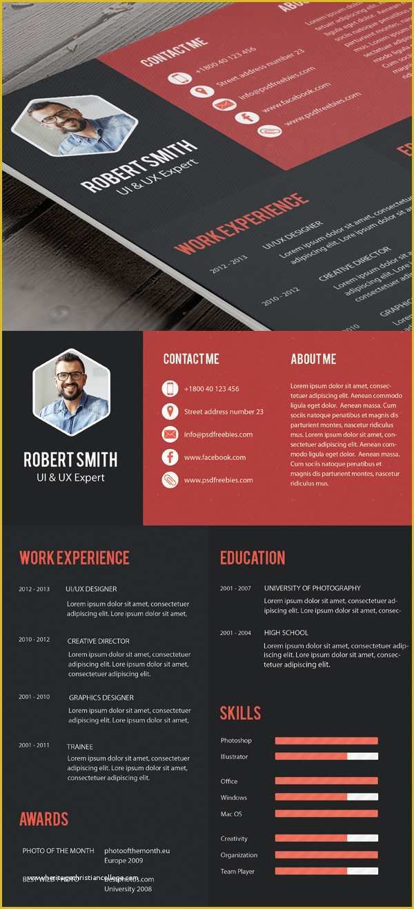Free Creative Resume Templates Free Download Of Free Professional Cv Resume and Cover Letter Psd Templates