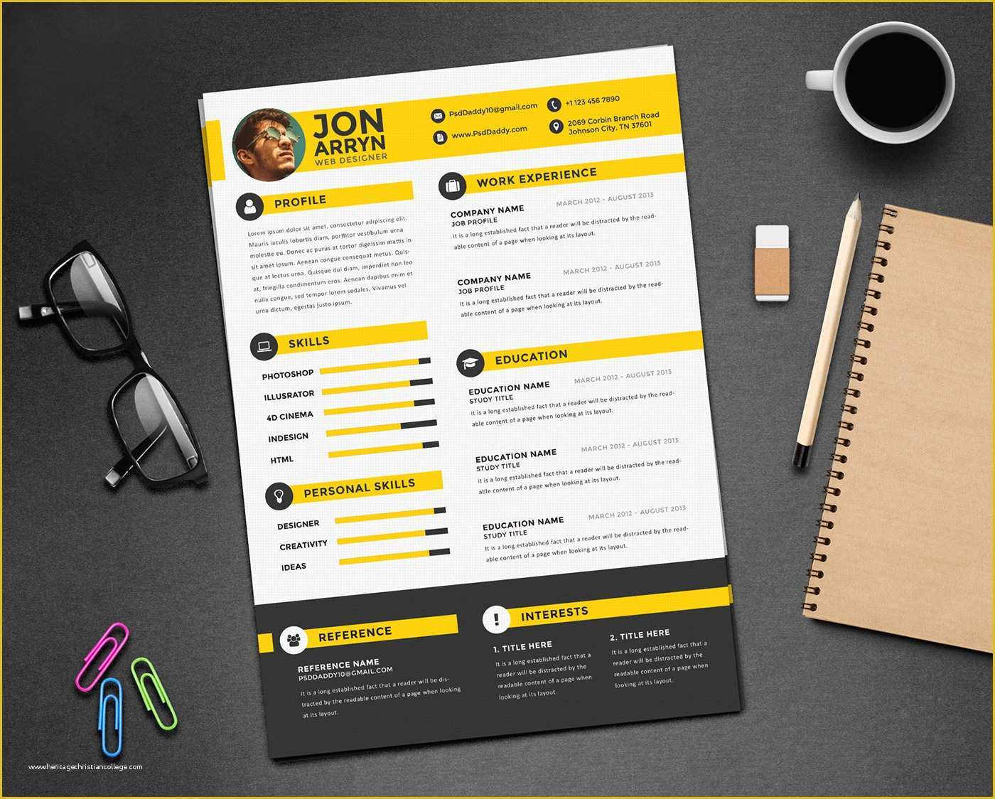 Free Creative Resume Templates Of Free Creative Resume Cv Design Template with 3 Colors