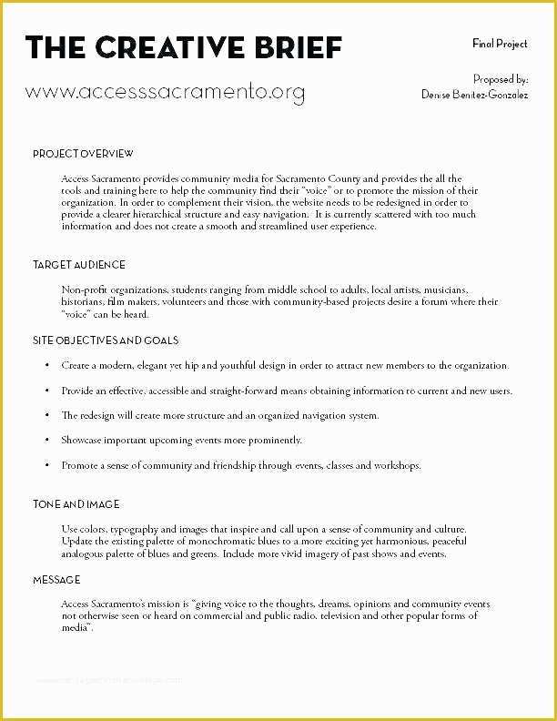 Free Creative Resume Templates Pdf Of Creative Brief Template Pdf Creative Brief Example Elegant