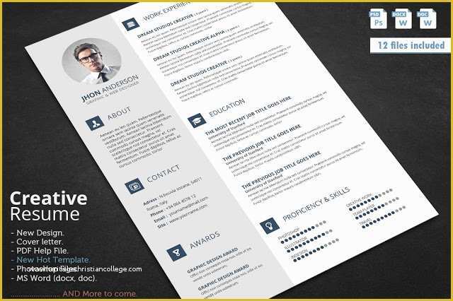 Free Creative Resume Templates Pdf Of Creative Resume Cv Template with Cover Letter and