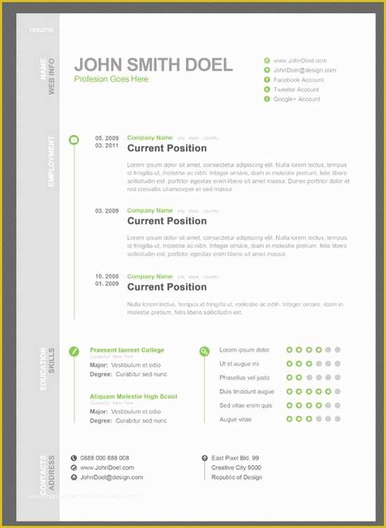 Free Creative Resume Templates Pdf Of Download 35 Free Creative Resume Cv Templates Xdesigns