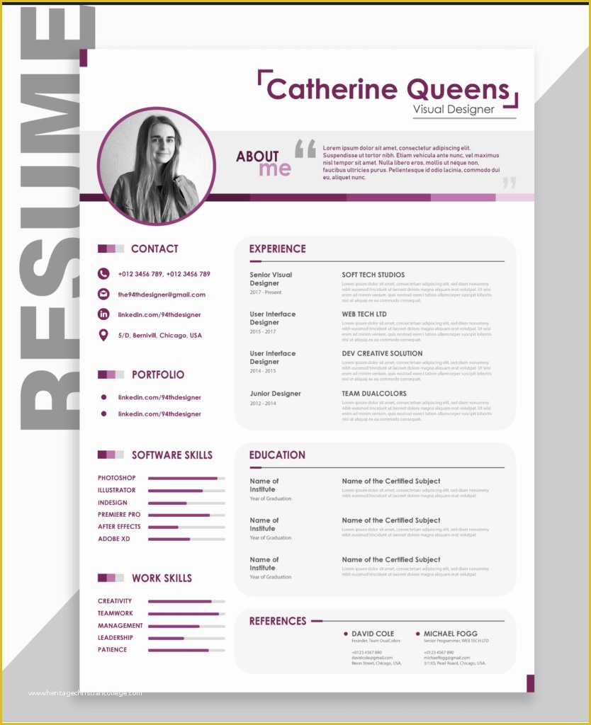 Free Creative Resume Templates Pdf Of Free Creative Resume Template Downloads for 2019