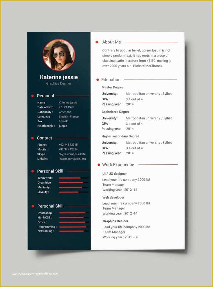 Free Creative Resume Templates Word Of 25 Best Ideas About Cv Template On Pinterest