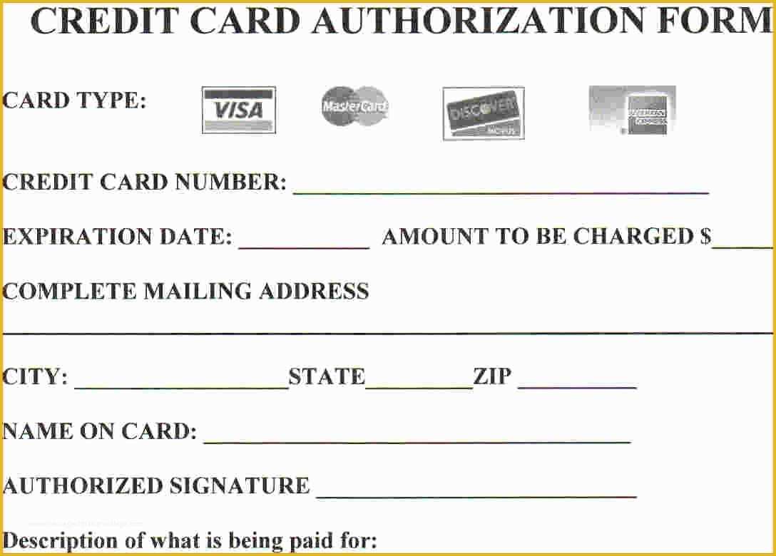 Free Credit Card Authorization form Template Word Of 25 Credit Card Authorization form Template Free Download