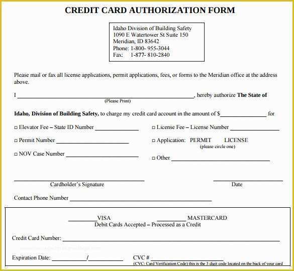 Free Credit Card Authorization form Template Word Of 7 Credit Card Authorization forms to Download