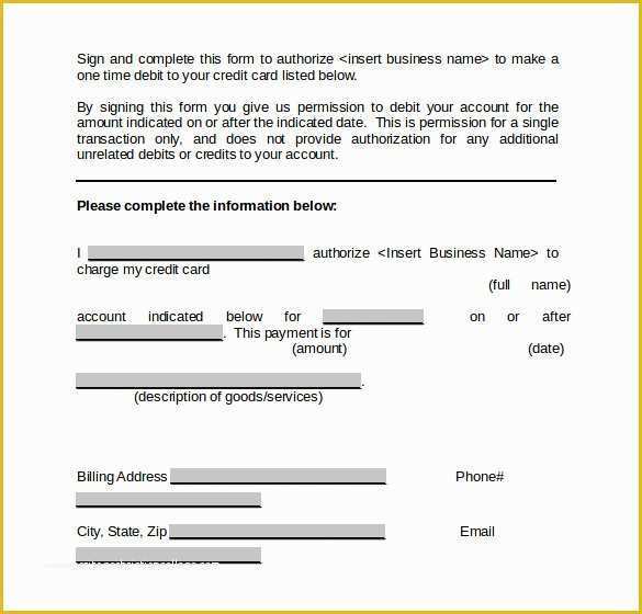 Free Credit Card Authorization form Template Word Of 7 Credit Card Authorization forms to Download