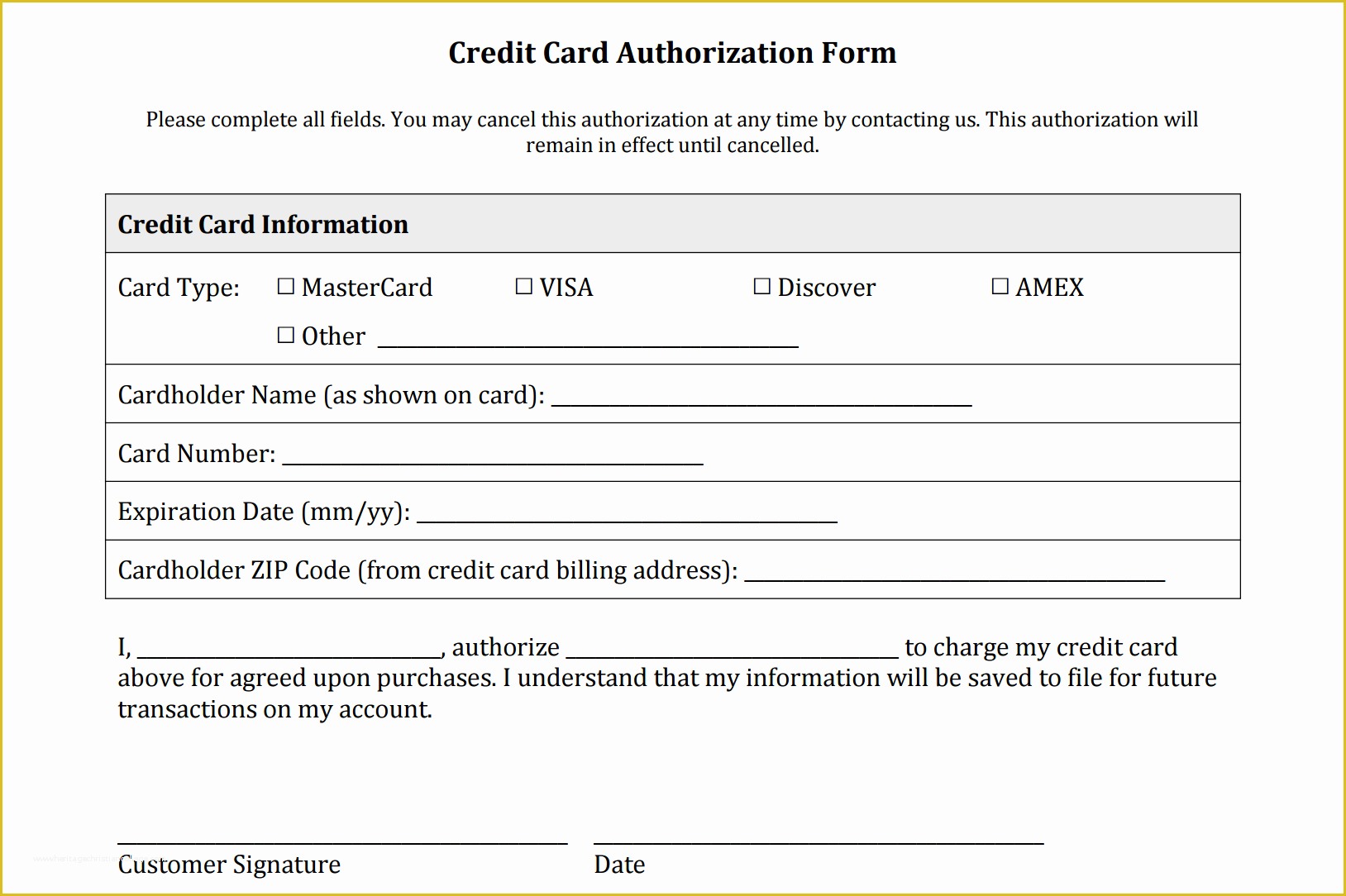 Free Credit Card Authorization form Template Word Of Credit Card Authorization form Templates [download]