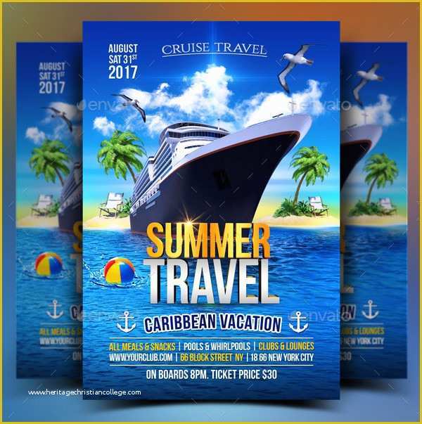 Free Cruise Ship Flyer Template Of Cruise Flyer Template 17 Free &amp; Premium Designs Download