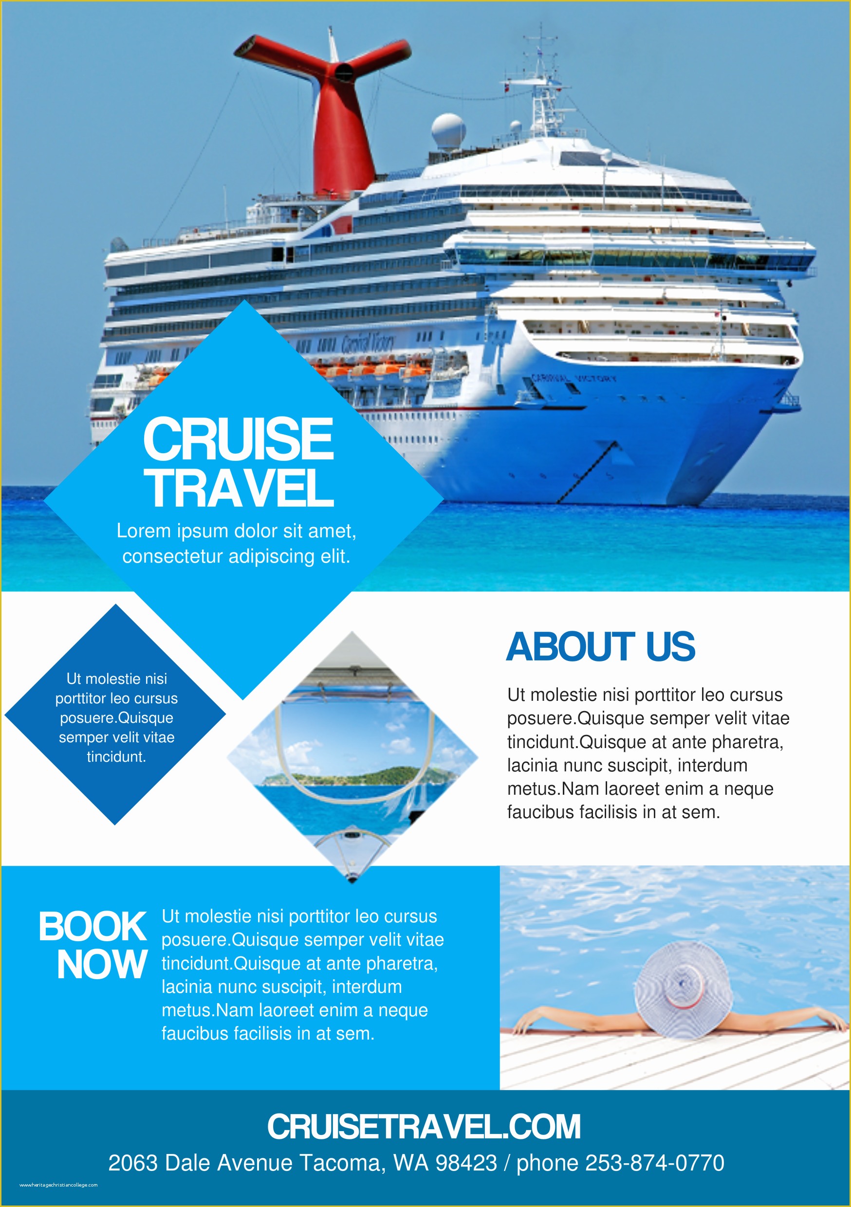 Free Cruise Ship Flyer Template Of Cruise Travel A Promotional Flyer Http Premadevideos and
