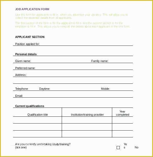 Free Css Templates for Registration form Of Free Job Application form Template Work Permit