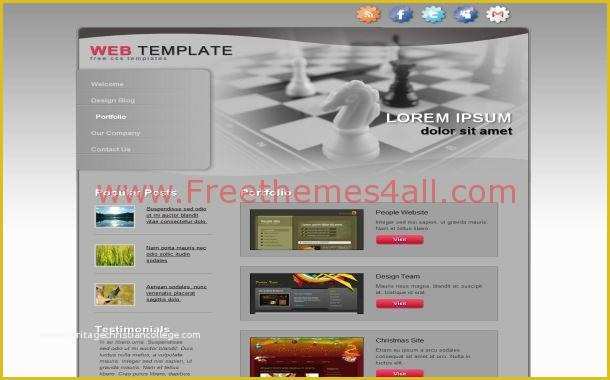 Free Css Web Templates Of Abstract Grey Chess Css Template Download