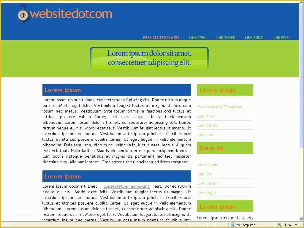 Free Css Web Templates Of Free Css Website Templates