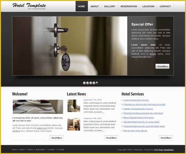 Free Css Web Templates Of Free Website Css Template for Hotels and Restaurants