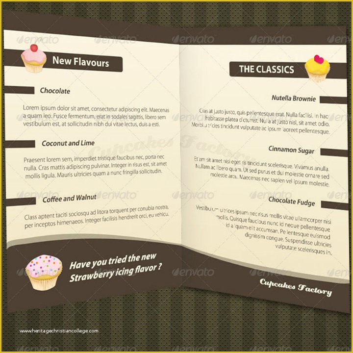 Free Cupcake Menu Template Of 14 Restaurant Catering Brochure Designs & Templates Psd