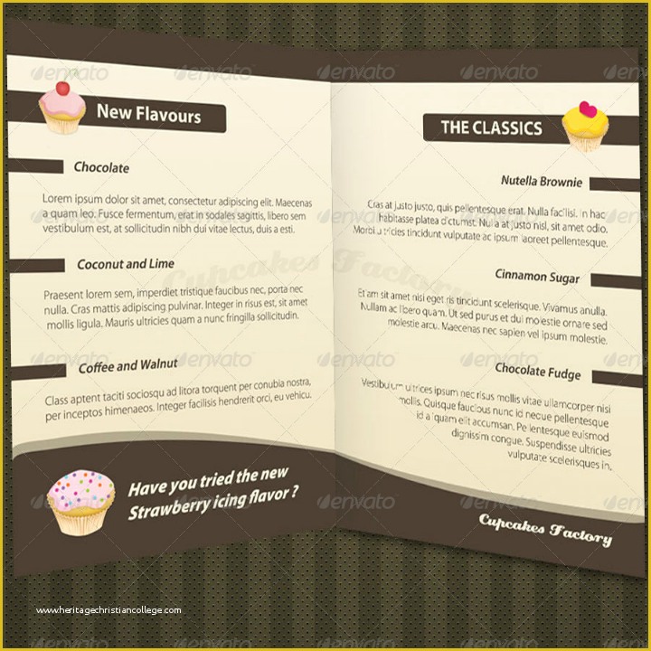 Free Cupcake Menu Template Of 14 Restaurant Catering Brochure Designs & Templates Psd