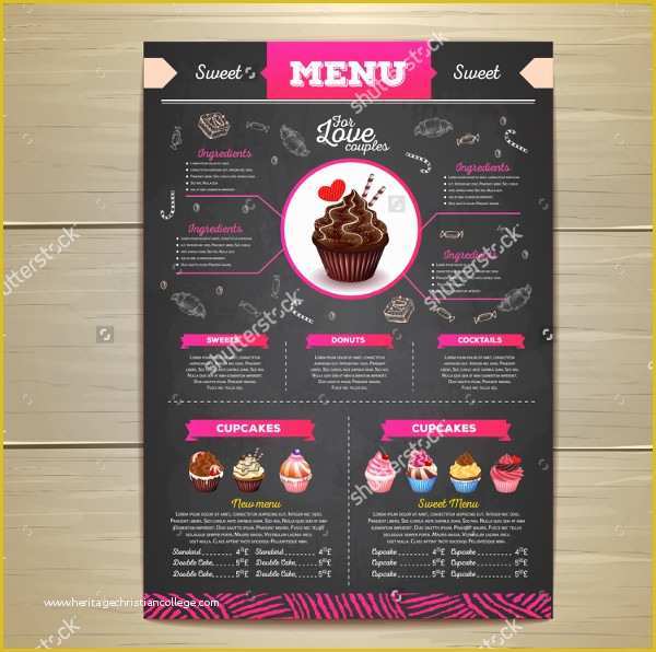 Free Cupcake Menu Template Of 17 Sweets Menu Templates Free &amp; Premium Download