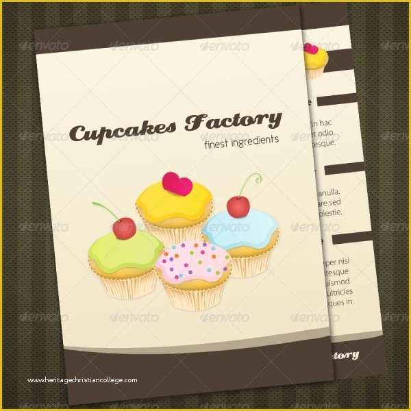 Free Cupcake Menu Template Of 20 Bakery Brochure Templates Psd Vector Eps Jpg