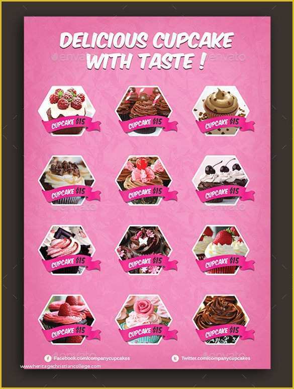 Free Cupcake Menu Template Of 30 Bakery Menu Templates Psd Pdf Eps Indesign