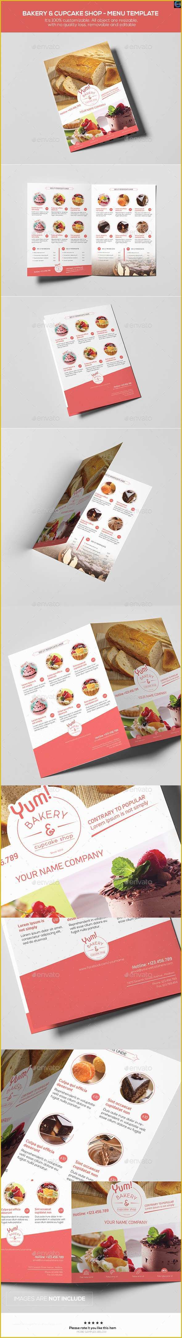 Free Cupcake Menu Template Of Bakery & Cupcake Shop Menu Template by Wutip2