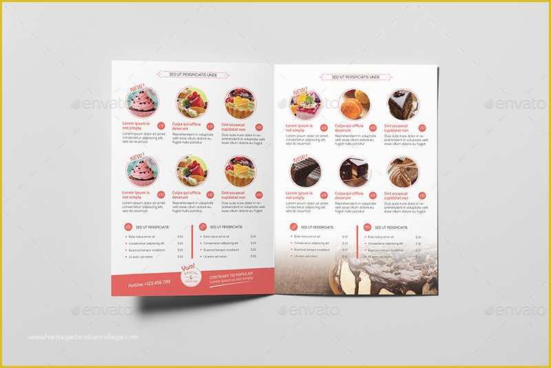 Free Cupcake Menu Template Of Bakery & Cupcake Shop Menu Template by Wutip2