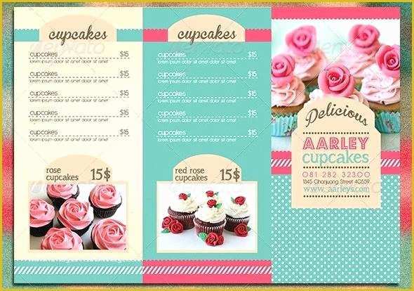 Free Cupcake Menu Template Of Cupcake Brochure Templates Free Free Cupcake Menu