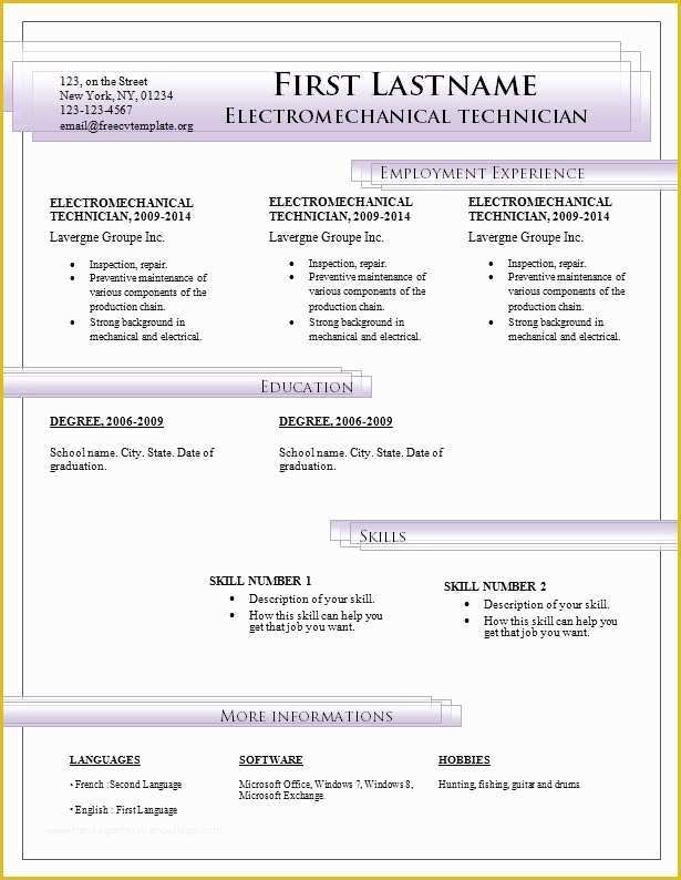 Free Current Resume Templates Of Latest Resume Templates Free