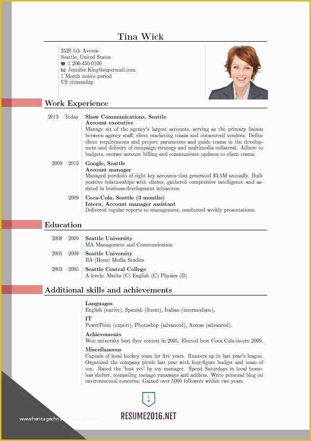 Free Current Resume Templates Of Updated Resume format 2016 Updated Structure