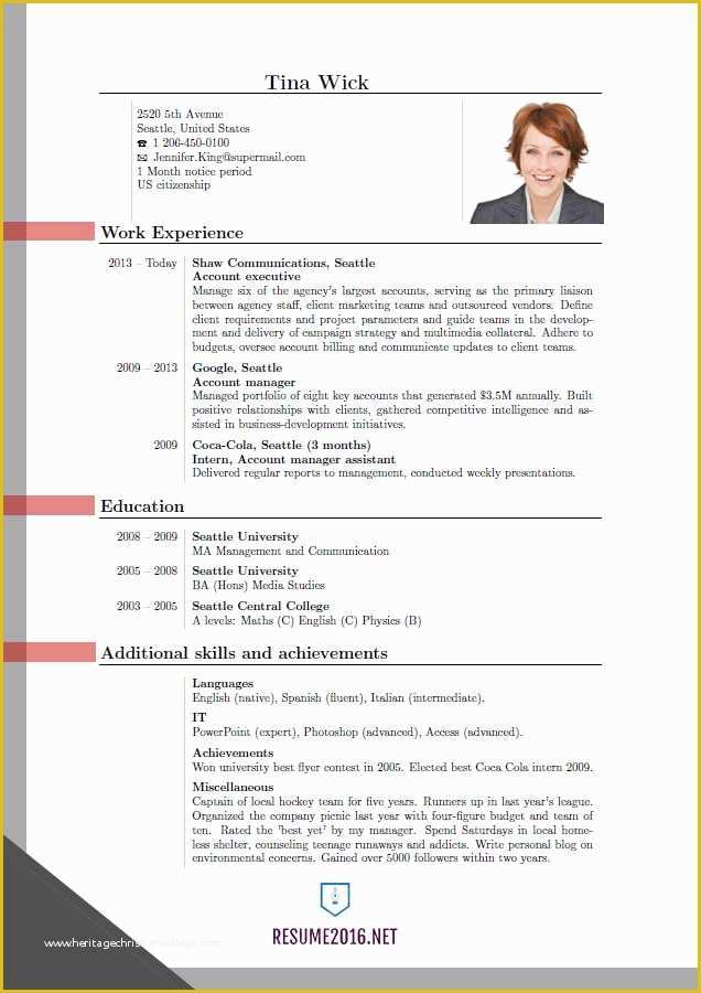 Free Current Resume Templates Of Updated Resume format 2016 Updated Structure