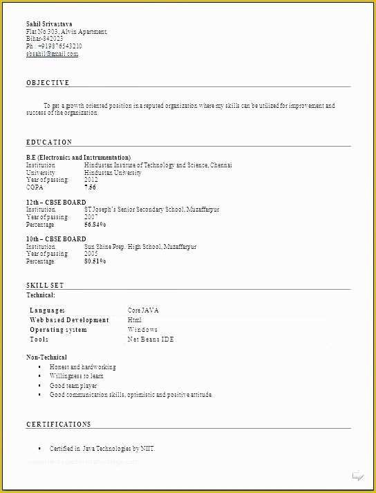 Free Current Resume Templates Of Updated Resume format Free Download Christiantodayfo