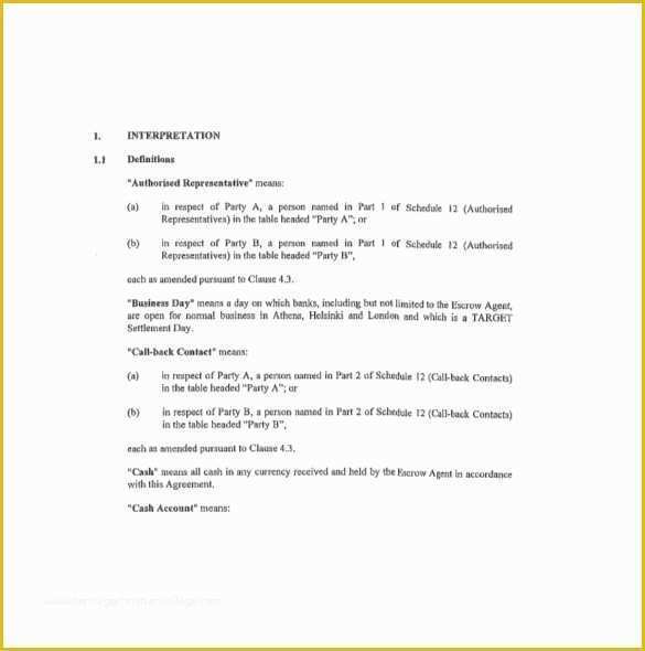 Free Custody Agreement Template Of Custody Agreement Template – 10 Free Word Pdf Document