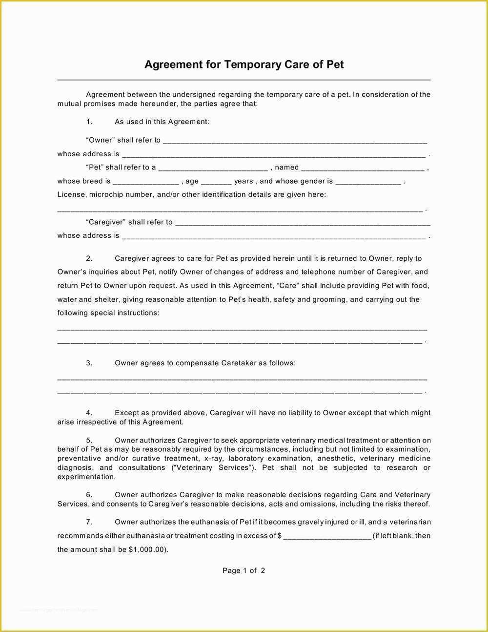 Free Custody Agreement Template Of Free Temporary Guardianship forms Arizona forms 5784