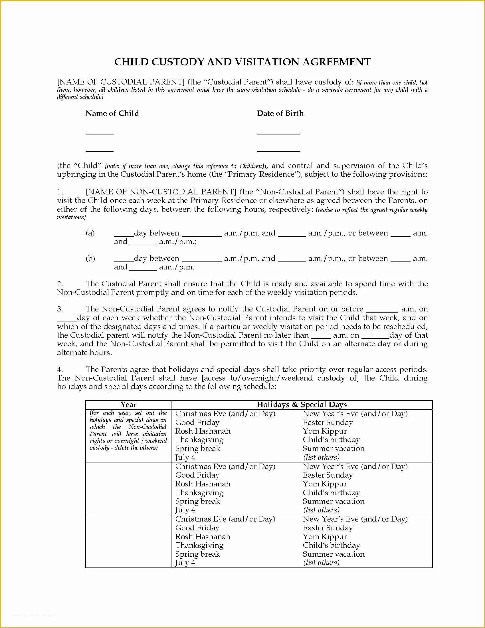 free-custody-agreement-template