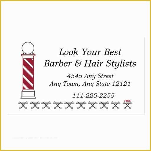 Free Customer Loyalty Punch Cards Templates Of Barber Hair Stylist Customer Loyalty Punch Card Business