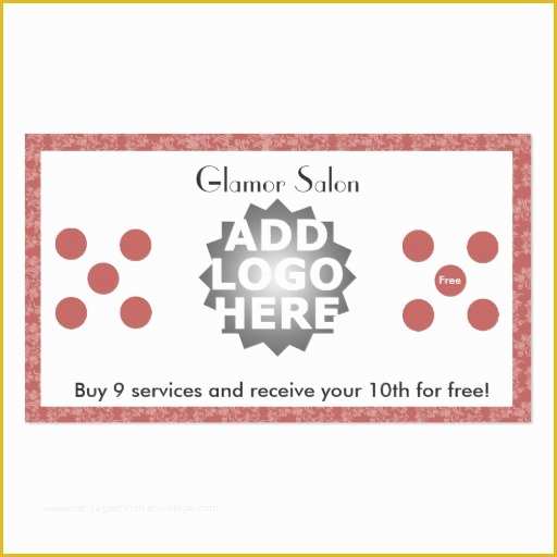 Free Customer Loyalty Punch Cards Templates Of Salon Loyalty Business Card Punch Card