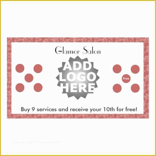 Free Customer Loyalty Punch Cards Templates Of Salon Loyalty Business Card Punch Card