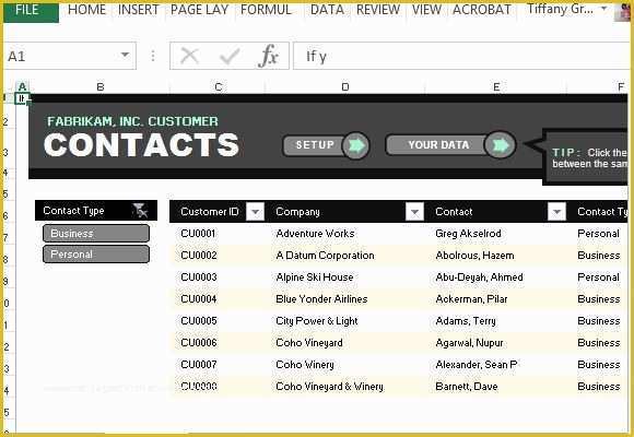 Free Customer Relationship Management Excel Template Of Customer Contact List Template for Excel