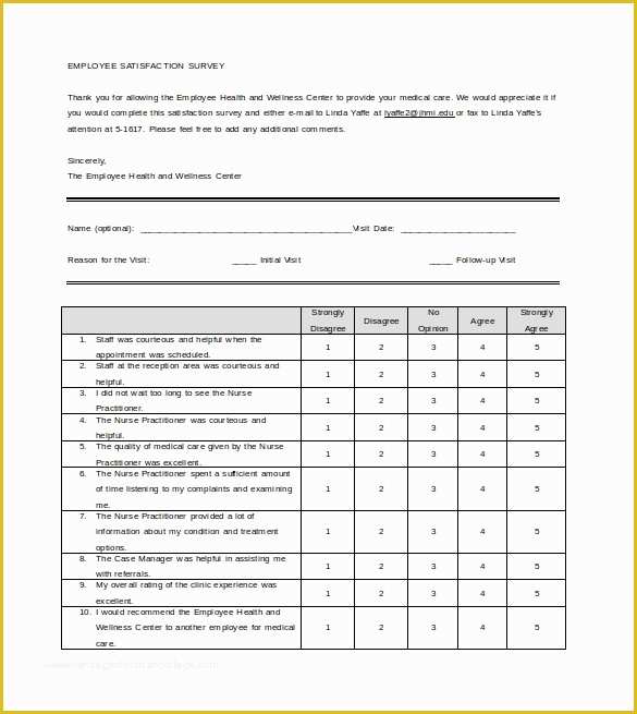 Free Customer Survey Template Of 10 Satisfaction Survey Templates Download for Free