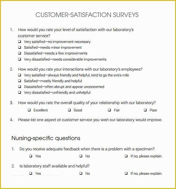 Free Customer Survey Template Of 13 Sample Customer Satisfaction Survey Templates to