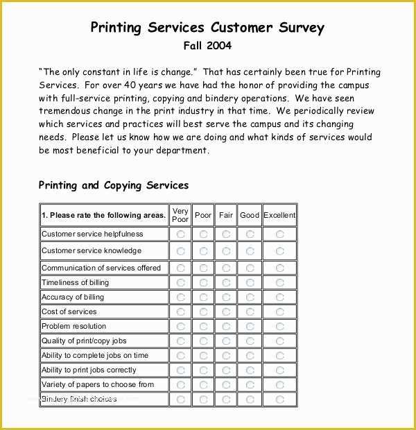 Free Customer Survey Template Of 14 Customer Survey Templates – Doc Pdf